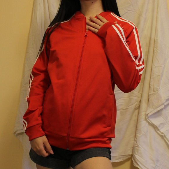 Adidas Red Track Jacket - Picture 1 of 2